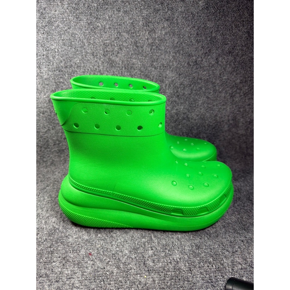 Crocs Classic Crush Rain Boot Grass Green Platform Unisex Mens 8 Womens 10 - Picture 5 of 7